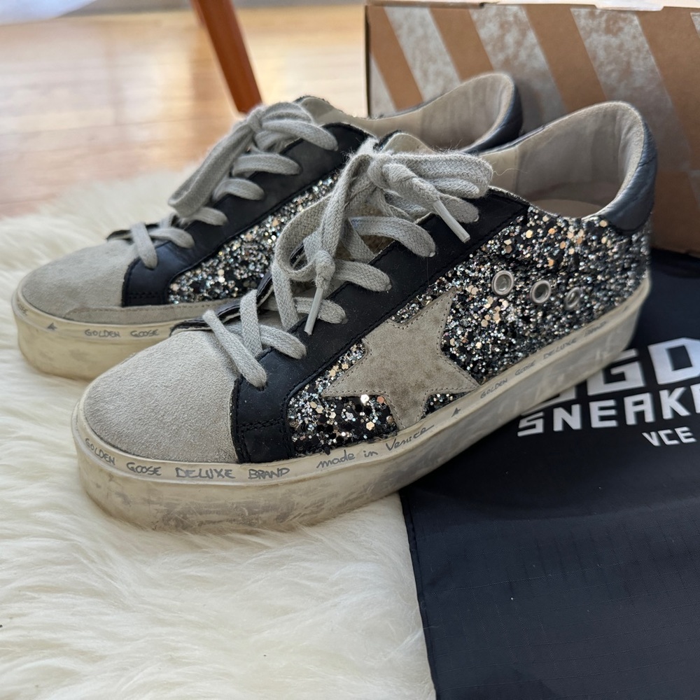 Golden Goose Black And Blue Hi Star Sneakers Size 37